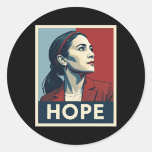Aoc Alexandria Ocasio Cortez 2028 Till talman - Runt Klistermärke