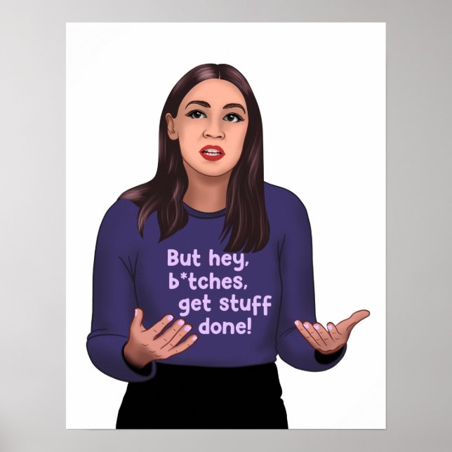 AOC - Alexandria Ocasio Cortez Feminist Poster (Framsidan)