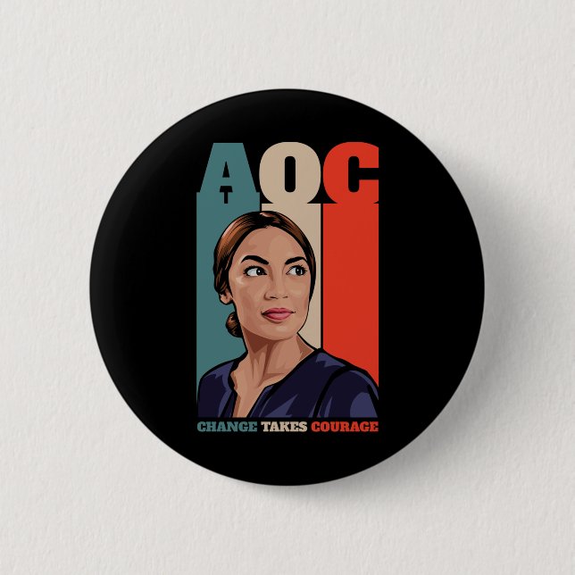 Aoc Alexandria Ocasio-cortez First Female Presiden Knapp (Framsida)