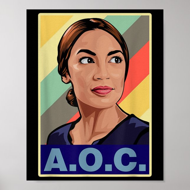 Aoc Alexandria Ocasio-cortez First Female Presiden Poster (Framsidan)