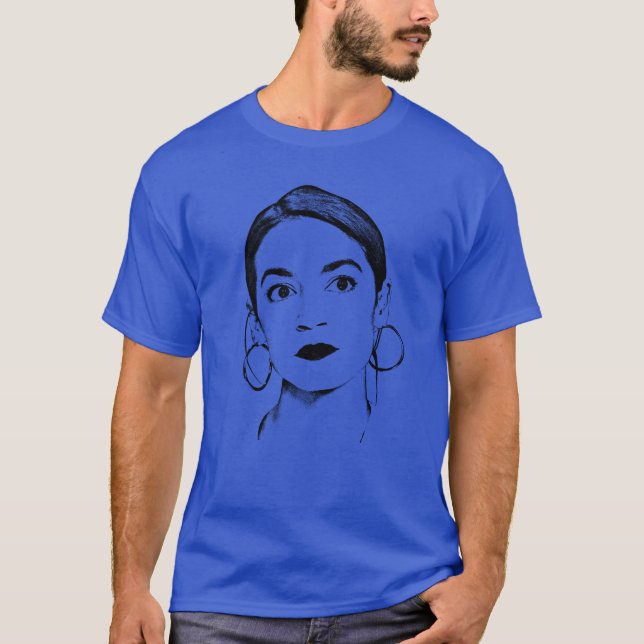 AOC Black Earrings Silhouette T Shirt (Framsida)
