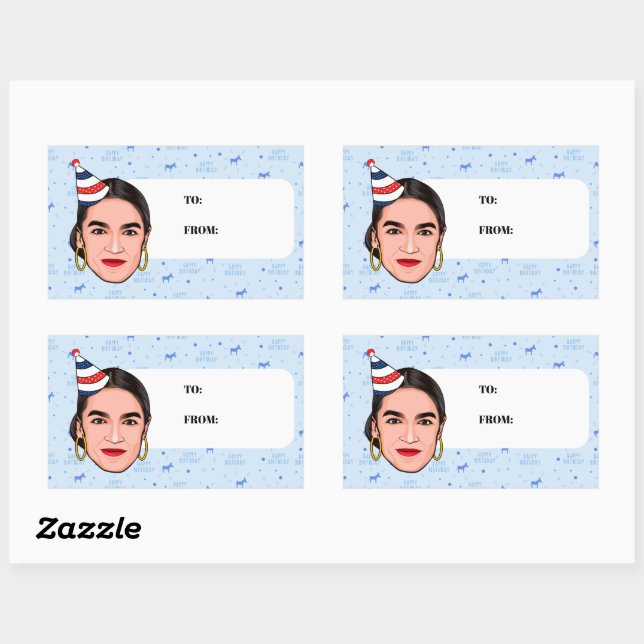 AOC FÖDELSEDAG REKTANGULÄRT KLISTERMÄRKE (Ark)