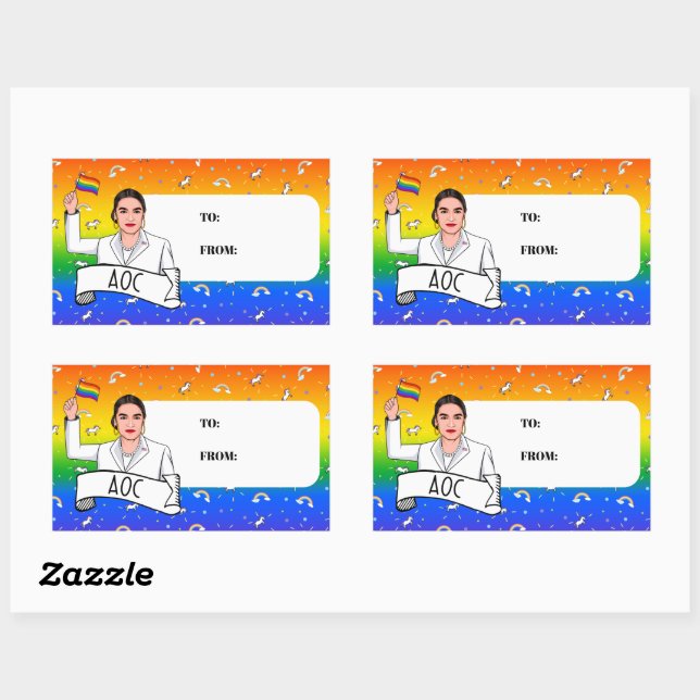AOC Pride Rektangulärt Klistermärke (Ark)