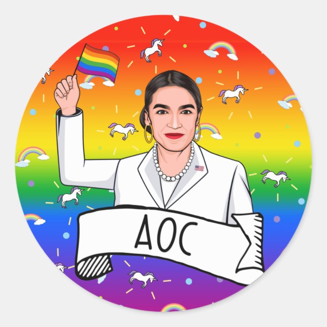 AOC Pride Runt Klistermärke (Framsida)