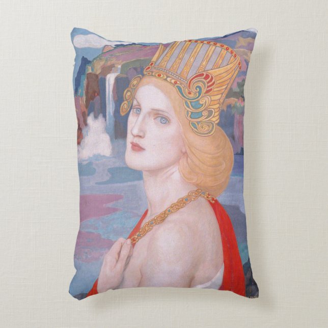 Aoife, c. 1914 av John Duncan Prydnadskudde (Framsidan(Vertikal))
