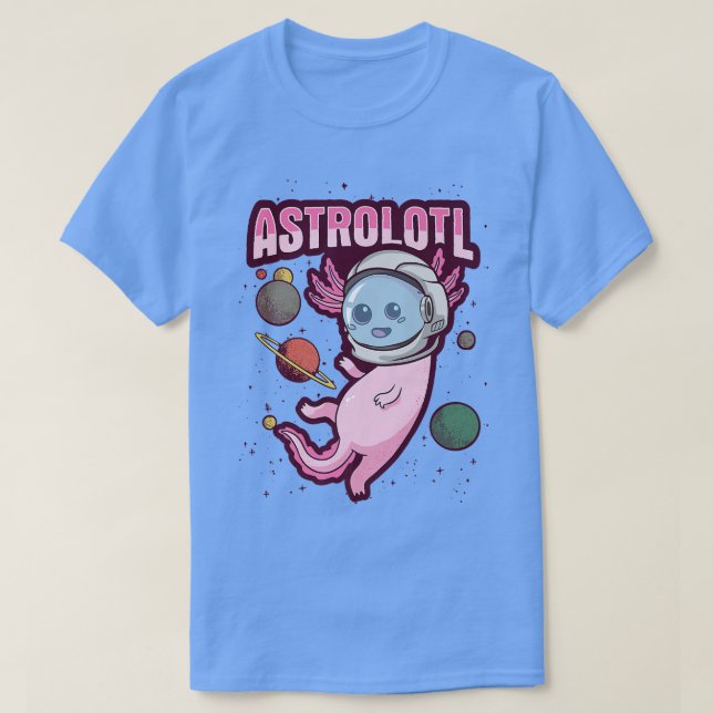 Aolotl design för en astronaut Fläkt T Shirt (Design framsida)
