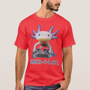 Aolotl Fish Spela videospel WhiteAolotl Lizard  T Shirt