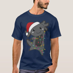 Aolotl God jul Fairy Ljus Sweet Animals T Shirt
