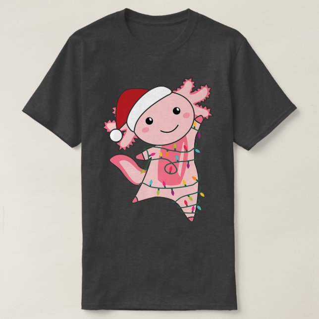 Aolotl Jul Fairy Light God Jul Aolotl T Shirt (Design framsida)