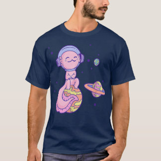 Aolotl Kawaii Space Galay Planets Aolotl Astronaut T Shirt