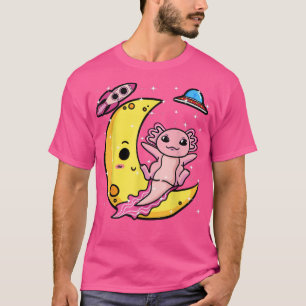 Aolotl Måne Salamander Rymden Astronaut T Shirt