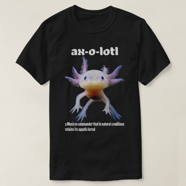 Aolotl Meican Walking Fish Amphibian Aolotl Defini T Shirt (Design framsida)