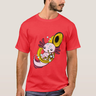 Aolotl spelar Sousaphone Marching Band retro T Shirt