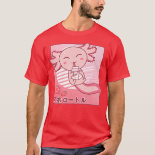 Aolotl Strawberry Mjölk Retro Kawaii Japan Aolotl  T Shirt