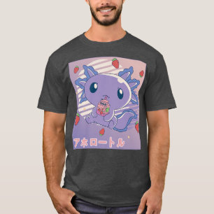 Aolotl Strawberry Mjölk Retro Kawaii Japan Aolotl T Shirt