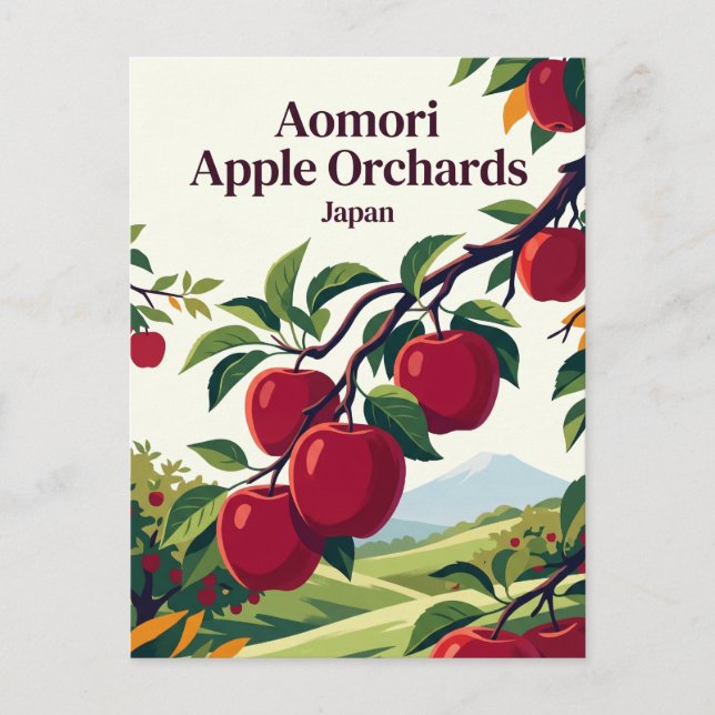 Aomori Apple Orchards Japan Vykort (Framsida)