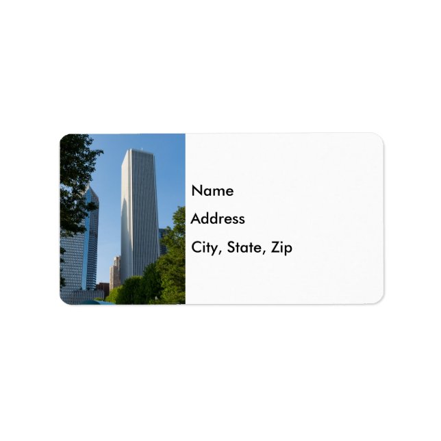 Aon Center Chicago-adressetikett Adressetikett (Framsidan)