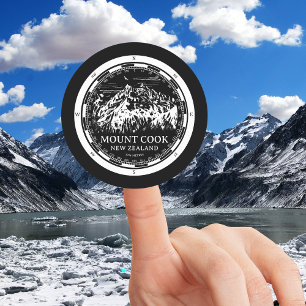 Aoraki Mount Cook - Canterbury Nya Zeeland Runt Klistermärke