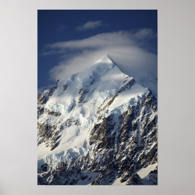 Aoraki Mount Cook, Mackenzie Country, söder Poster (Framsidan)