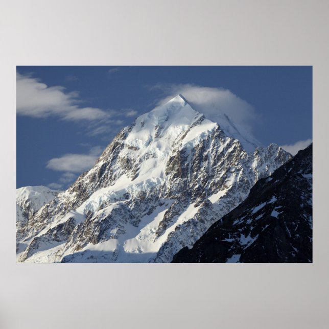 Aoraki Mount Cook, Mackenzie Land, Södra Poster (Framsidan)
