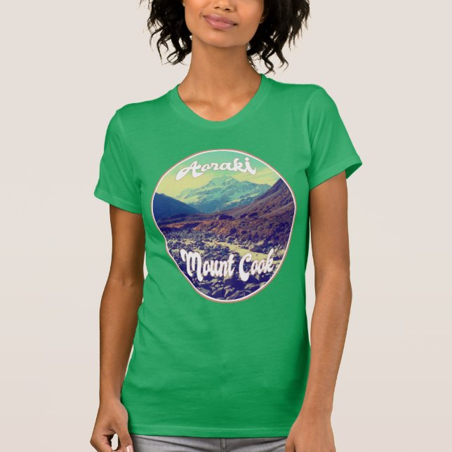 Aoraki: Mount Cook, Mountain, Nya Zeeland T Shirt (Framsida)