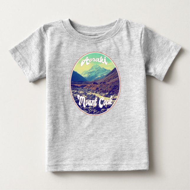 Aoraki: Mount Cook, Mountain, Nya Zeeland T Shirt (Framsida)