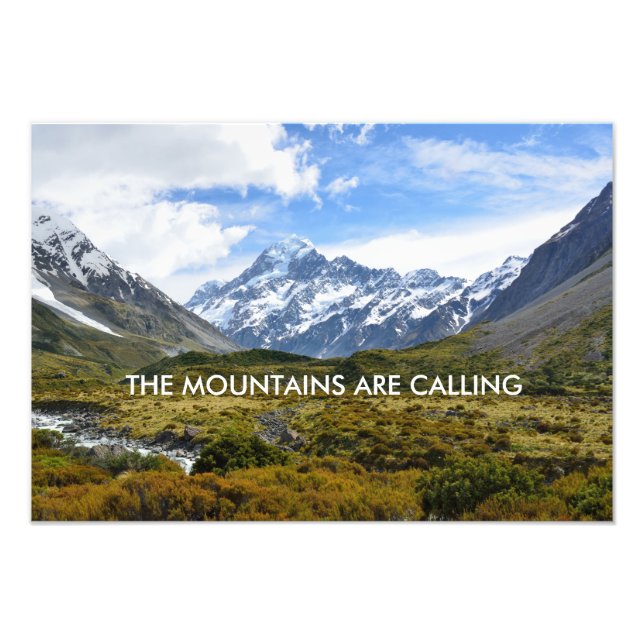 Aoraki/Mount Cook New Zealand Fototryck (Framsidan)