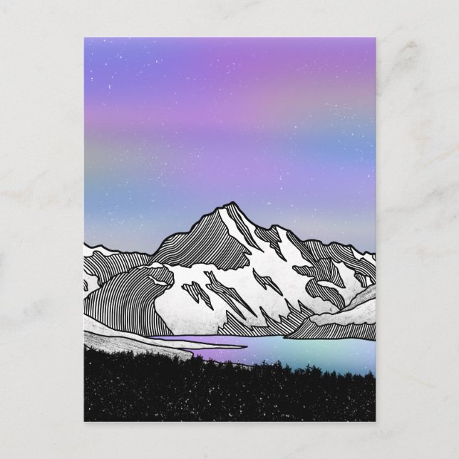 Aoraki Mount Cook NZ Vykort (Framsida)