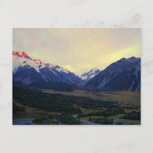 Aoraki Mount Cook vid Sunrise, NZ Vykort