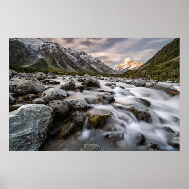 Aoraki Mt. Cook nationalpark | Nya Zeeland Poster (Framsidan)