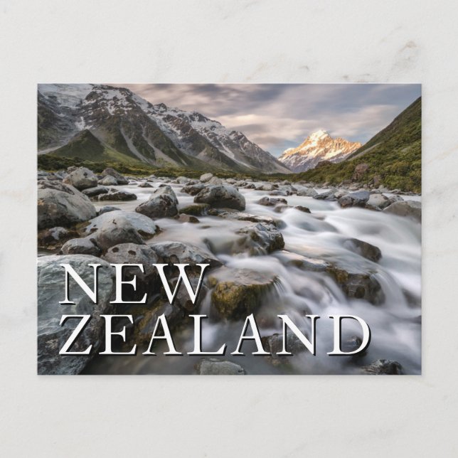 Aoraki Mt. Cook nationalpark | Nya Zeeland Vykort (Framsida)