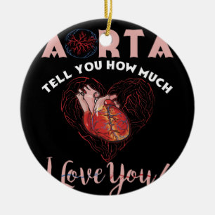 Aorta, berätta hur mycket jag Kärlekar du älska Julgransprydnad Keramik