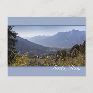 Aosta Valley Mountain View, Italien Vykort