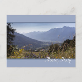 Aosta Valley Mountain View, Italien Vykort