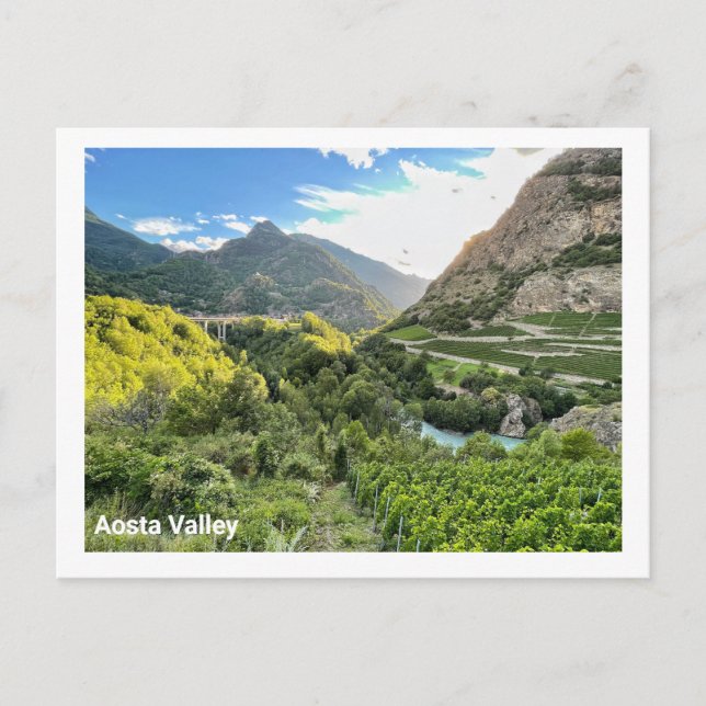 Aosta Valley, vykort för Italien (Framsida)