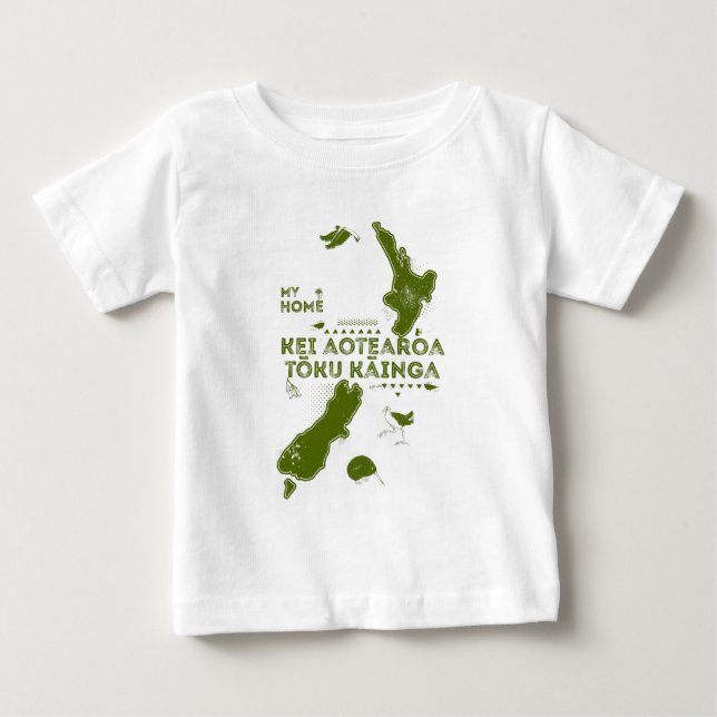 Aotearoa är mitt hem t shirt (Framsida)