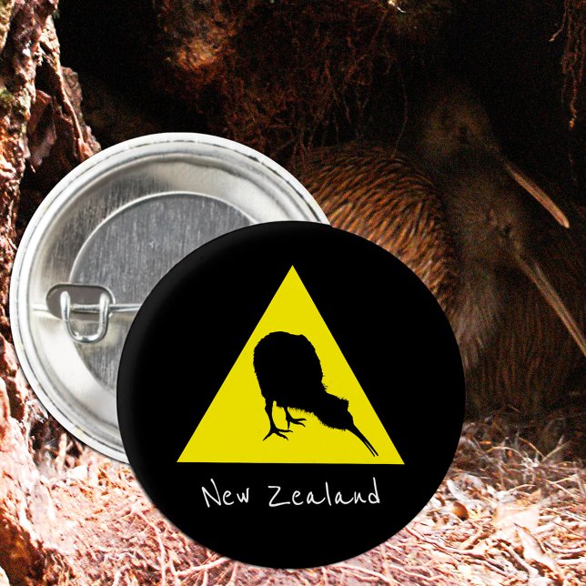 Aotearoa & Kiwi Bird, New Zeelands nyzeeländska re Knapp (Skapare uppladdad)