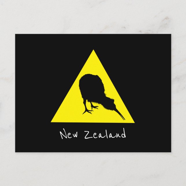 Aotearoa & Kiwi Bird, New Zeelands nyzeeländska re Vykort (Framsida)