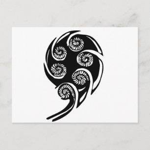 aotearoa koru design vykort