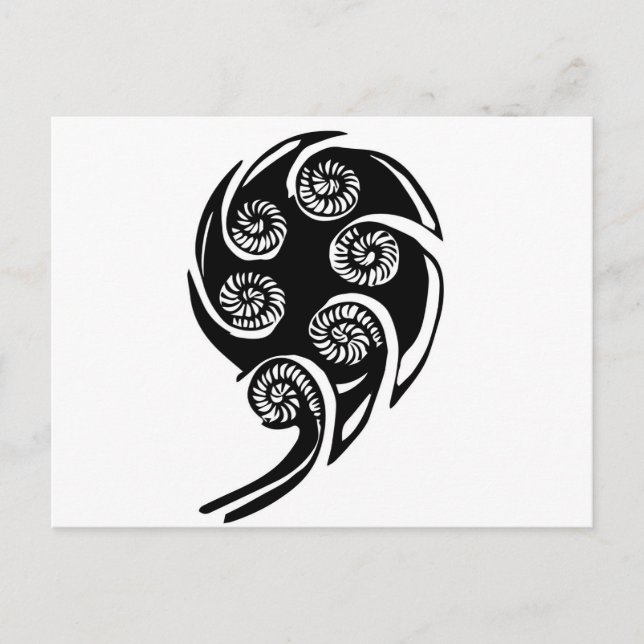 aotearoa koru design vykort (Framsida)