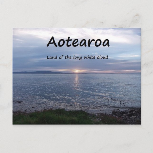 Aotearoa Land Long White Cloud Vykort (Framsida)