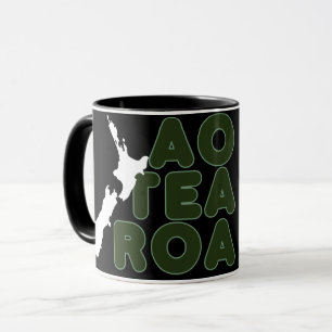 AOTEAROA NEW ZEALAND LAND KIWI NZ PERSONLIG MUGG