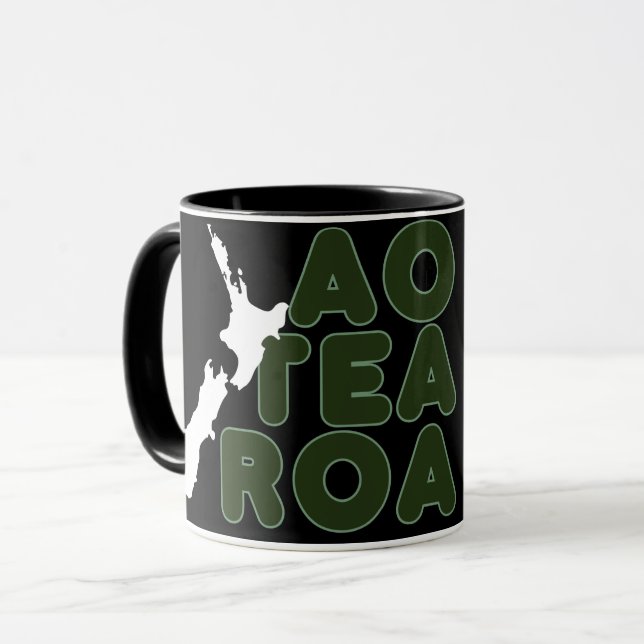 AOTEAROA NEW ZEALAND LAND KIWI NZ PERSONLIG MUGG (Framsida vänster)