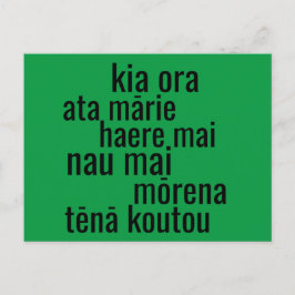 AOTEAROA NEW ZEALAND MĀORI LANGUAGE HÄLSNING KIWI VYKORT