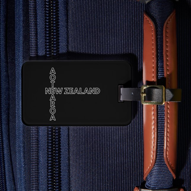 Aotearoa New Zealand, NZ Kiwi Design, Named  Bagagebricka (Framsida Insitu 4)