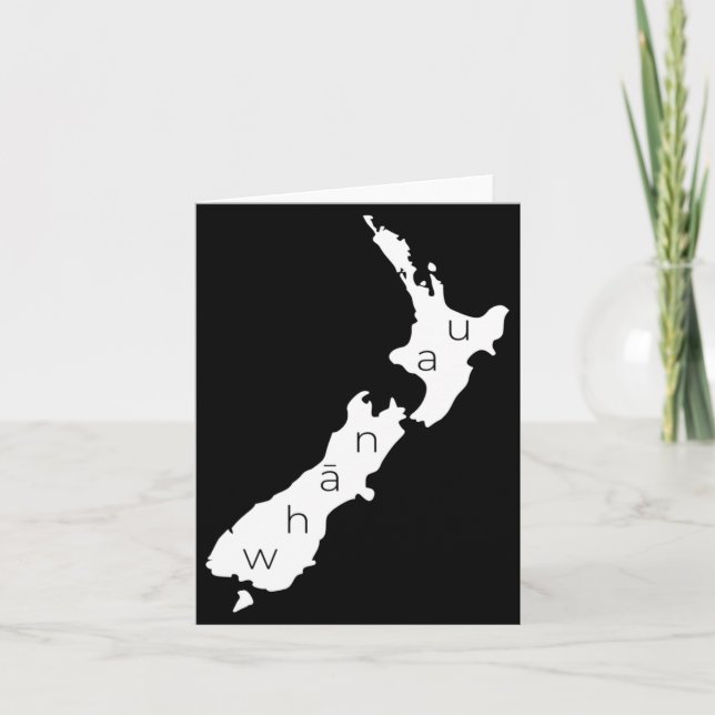 Aotearoa New Zealand With Kiwi Whanau Maori  Kort (Framsida)