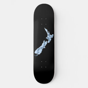 Aotearoa NZ - 3 största öarna i Reo Māori Sk Mini Skateboard Bräda 18,5 Cm