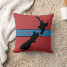 AOTEAROA NZ GRAPHIC BLACK ON RED KIWI NEW ZEALAND