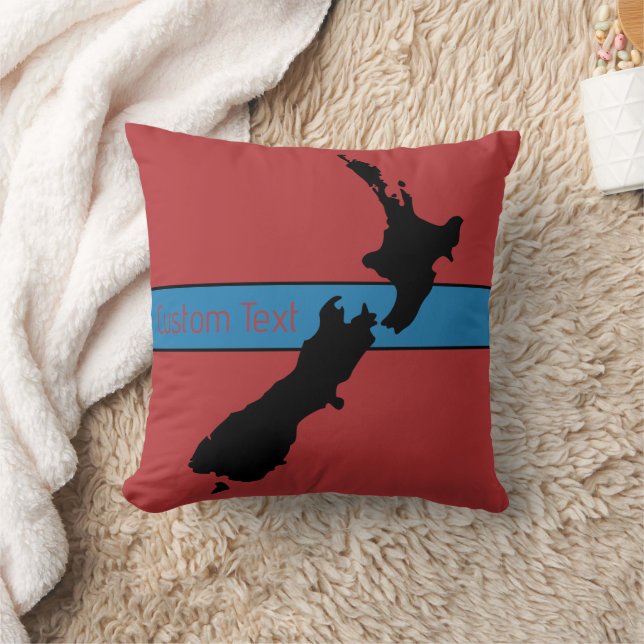 AOTEAROA NZ GRAPHIC BLACK ON RED KIWI NEW ZEALAND KUDDE (Filt)
