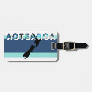 AOTEAROA NZ PAUA BLUE GRÖNT NEW ZEALAND KIWI MAORI BAGAGEBRICKA
